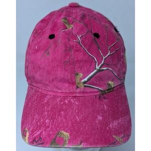 Realtree APC Dark Pink Camo Adjustable Hunting Baseball Cap Hat‎ Women Y2K VTG